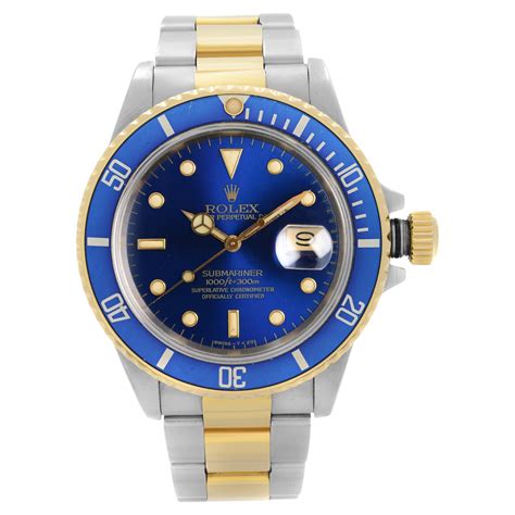 rolex oro uomo blu